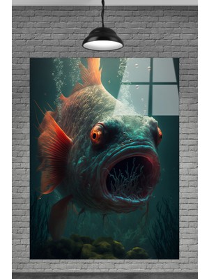 Petmudo AVM 3 Boyutlu Balık Cam Tablo