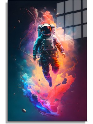 Petmudo AVM Space/uzay Yapay Zeka Özel Tasarım Cam Tablo Ofis, Mutfak Çocuk Odası, Salon 88