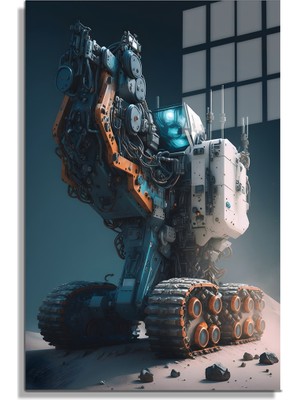 Petmudo AVM Space/uzay Yapay Zeka Özel Tasarım Cam Tablo Ofis, Mutfak Çocuk Odası, Salon 222