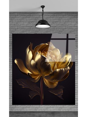 Petmudo AVM Çiçek Dekoratif Temperli Cam Tablo