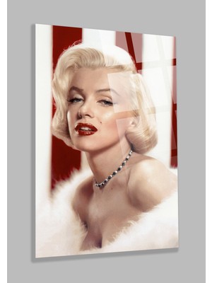 Petmudo AVM Ultra Yüksek Çözünürlüklü Marilyn Monroe 4mm Kırılmaz Cam Tablo Ev, Salon, Hediyesi