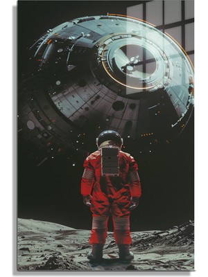 Petmudo AVM Space/uzay Yapay Zeka Özel Tasarım Cam Tablo Ofis, Mutfak Çocuk Odası, Salon 132