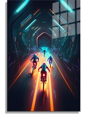 Petmudo AVM Space/uzay Yapay Zeka Özel Tasarım Cam Tablo Ofis, Mutfak Çocuk Odası, Salon 210