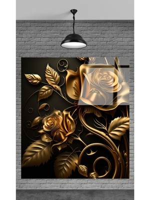 Petmudo AVM Çiçek Dekoratif Temperli Cam Tablo