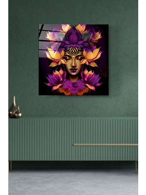 Petmudo AVM Asyalı Kadın Cam Tablo, Dekoratif Cam Tablo