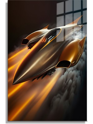 Petmudo AVM Space/uzay Yapay Zeka Özel Tasarım Cam Tablo Ofis, Mutfak Çocuk Odası, Salon 199