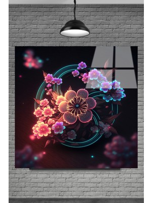 Petmudo AVM 3D Çiçek Cam Tablo
