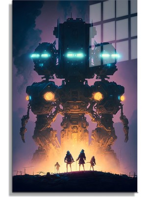 Petmudo AVM Space/uzay Yapay Zeka Özel Tasarım Cam Tablo Ofis, Mutfak Çocuk Odası, Salon 221