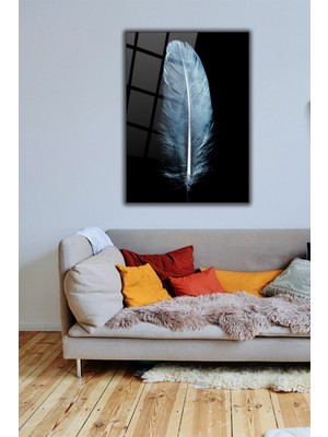 Petmudo AVM Kuş Tüyü Cam Tablo | Hediyelik, Dekoratif, Ofis, Mutfak