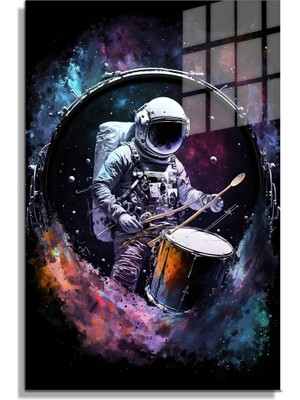 Petmudo AVM Space/uzay Yapay Zeka Özel Tasarım Cam Tablo Ofis, Mutfak Çocuk Odası, Salon 28