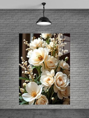 Petmudo AVM Çiçek Cam Tablosu Ev Dekorasyon,balkon Dekorasyonu,dekoratif,duvar Tablo,mutfak Tablo,hediyelik