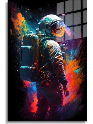 Petmudo AVM Space/uzay Yapay Zeka Özel Tasarım Cam Tablo Ofis, Mutfak Çocuk Odası, Salon 67