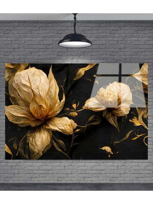 Petmudo AVM Çiçek Dekoratif Temperli Cam Tablo