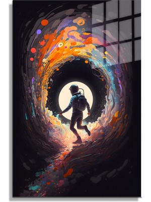 Petmudo AVM Space/uzay Yapay Zeka Özel Tasarım Cam Tablo Ofis, Mutfak Çocuk Odası, Salon 115