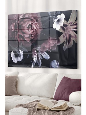 Petmudo AVM Şakayık Çiçek| Çiçek Temalı Cam Tablo | 50X70 cm