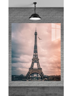 Petmudo AVM Meta Dekorasyon Eıfel Kulesi 1 Temperli Cam Üzerine Tablo Sevgilinize Yılbaşı Hediye