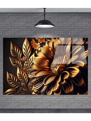 Petmudo AVM Çiçek Dekoratif Temperli Cam Tablo