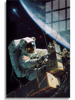 Petmudo AVM Space/uzay Yapay Zeka Özel Tasarım Cam Tablo Ofis, Mutfak Çocuk Odası, Salon 108