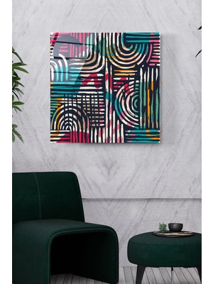 Petmudo AVM Soyut Cam Tablo, Dekoratif Cam Tablo