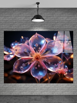 Petmudo AVM 3D Çiçek Cam Tablo