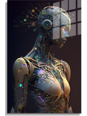 Petmudo AVM Space/uzay Yapay Zeka Özel Tasarım Cam Tablo Ofis, Mutfak Çocuk Odası, Salon 220