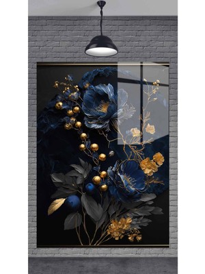 Petmudo AVM Çiçek Dekoratif Temperli Cam Tablo