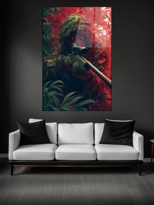 Petmudo AVM Keskin Nişancı Cam Tablo Ev Dekorasyon,balkon Dekorasyonu,dekoratif,duvar Tablo,mutfak Tablo