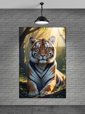 Petmudo AVM Kaplan Cam Tablo Ev Dekorasyon,balkon Dekorasyonu,dekoratif,duvar Tablo,mutfak Tablo