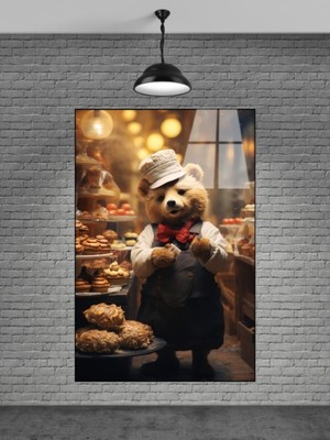 Petmudo AVM Pastaneci Tatlı Ayı Cam Tablosu