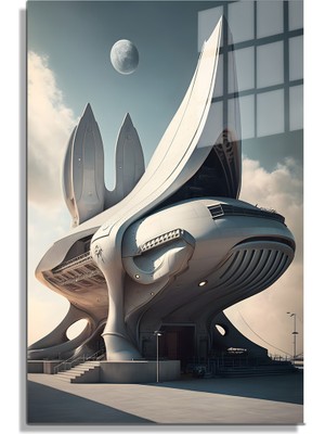 Petmudo AVM Space/uzay Yapay Zeka Özel Tasarım Cam Tablo Ofis, Mutfak Çocuk Odası, Salon 187