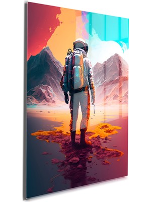 Petmudo AVM Space/uzay Yapay Zeka Özel Tasarım Cam Tablo Ofis, Mutfak Çocuk Odası, Salon 130