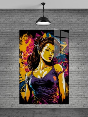 Petmudo AVM Yapayzeka Kadın Cam Tablo Ev Dekorasyon,balkon Dekorasyonu,dekoratif,duvar Tablo,mutfak Tablo