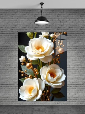 Petmudo AVM Çiçek Cam Tablosu Ev Dekorasyon,balkon Dekorasyonu,dekoratif,duvar Tablo,mutfak Tablo,hediyelik