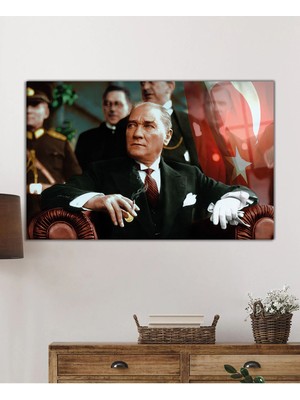 Petmudo AVM Mustafa Kemal Atatürk Cam Tablo, Temperli ve Rodajlı Dayanıklı  Cam