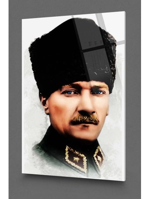 Petmudo AVM Atatürk Cam Tablo - Atatürk Tablo - Ata Tablo- Türk Tablo - Türkiye Cam Duvar Dekor - Ofis Tablo