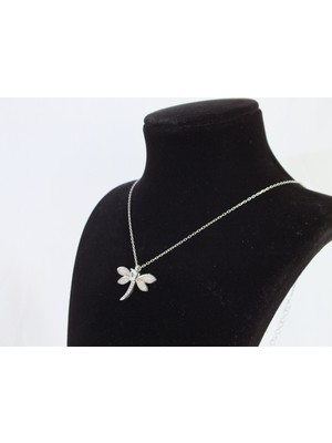 Marmaris Jewellery 925 Ayar Kadın Gümüş Kolye Yusufçuk Figürlü Ince Hayalet Zincir Zarif Model