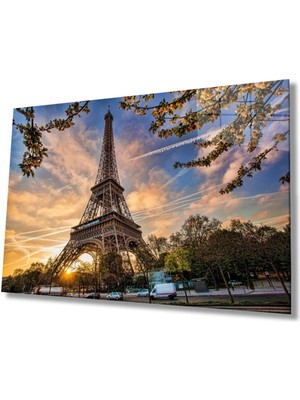 Petmudo AVM Glasses Collection -A1^#  Fransa Paris Eyfel Kulesi Cam Tablo