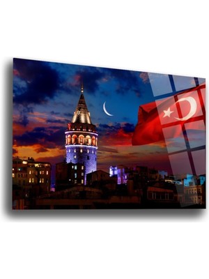 Petmudo AVM Istanbul Galata Cam Tablo | Hediyelik, Dekoratif, Ofis, Mutfak