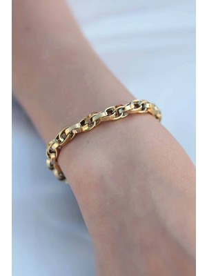 BYZM Gold Renk Çelik Zincir Kadın Bileklik