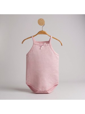 Minisoft İp Askı Kız Bebek Body&Zıbın