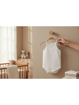 Minisoft İp Askı Kız Bebek Body&Zıbın