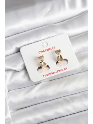 BYZM 14K Gold Renk Kaplama cm Kadın Küpe