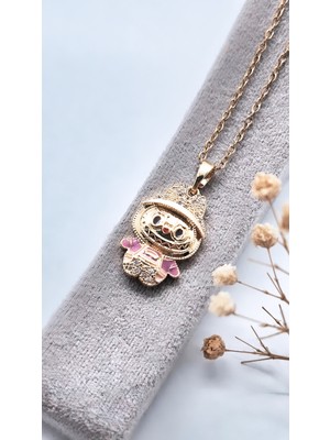 Serenity Labubu Figür Çelik KOLYE02