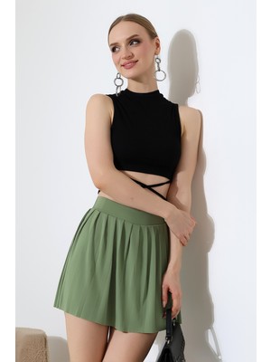 Lubiti Piliseli Tenis Eteği/içten Taytlı Sporcu Etek