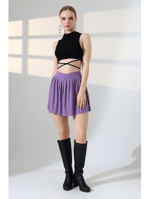 Lubiti Piliseli Tenis Eteği/içten Taytlı Sporcu Etek