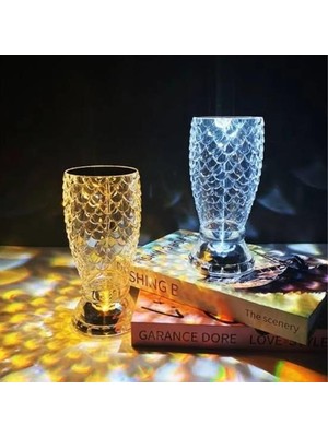 İlk El Grup Ieg™ Balık Süzgeç Model USB Şarjlı Kumandalı 16FARKLI Işık Modlu Masa Üstü Kristal Akri