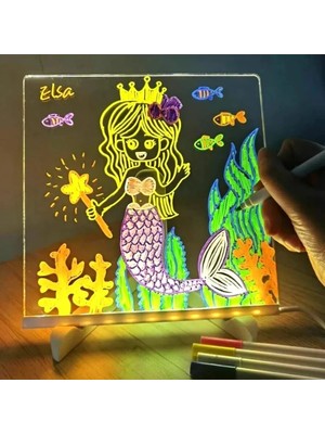 İlk El Grup Ieg™ LED Aydınlatmalı Yazı ve Çizim Tahtası - Küçük Boy 20X20 cm