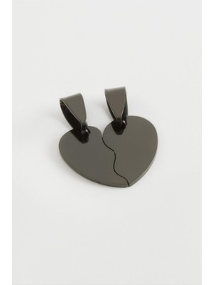 İlk El Grup Ieg™ Kalp Isim Yazılabilir Çift Çelik Kolye Ucu 2 cm