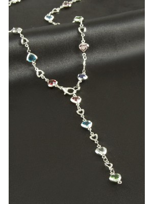 İlk El Grup Ieg™ Kalp Zirkon Taşlı Y Kolye