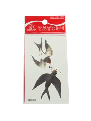 İlk El Grup Ieg™ Kuş Tattoo Dövme Sticker